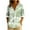 #09-Green, variant on Craaazy Women's V Neck Long Sleeve Tops Loose Prints Spring Button Shirts Gifts