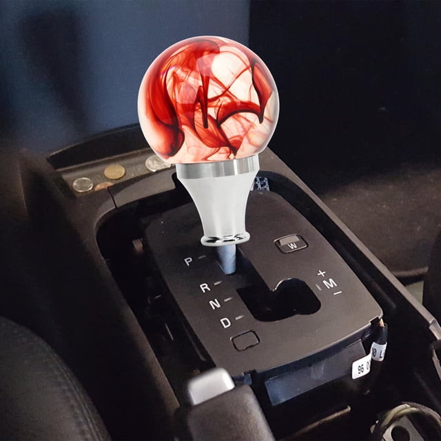 Akozon JDM Style Knob With 3 Adapters Round Ball Shape For Manual Or Automatic Transmission Vehicles