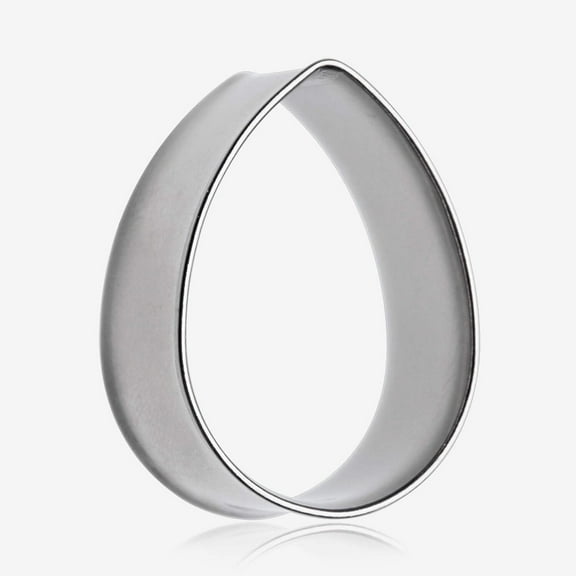 A Pair of Steel Teardrop Basic Double Flared Ear Gauge Tunnel Plug