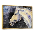 thumbnail image 3 of Designart 'Close Up Of The Head of A Lipizzan Horse' Farmhouse Framed Canvas Wall Art Print, 3 of 5