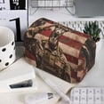 thumbnail image 7 of Goofa Patriotic Deer Soldier Salute Pattern Double Layer Pen Pencil Case, Protective Large Capacity Storage Organizer Pen Pouch, Office College Supplies for Teens Adults, 7 of 7