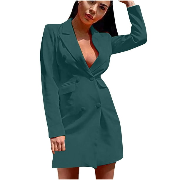 Vestido de Traje Ajustado de Color Sólido de Verano Para Mujer