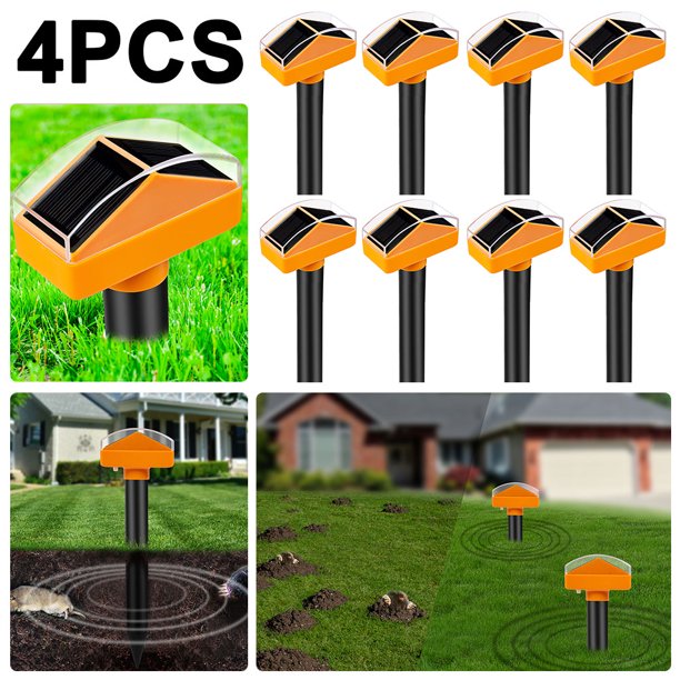 2 Uds Repelente Serpientes Repelente Gopher Repelente Topillos Impermeable Recargable Solar Repelente Serpientes 100 Piezas Inicial