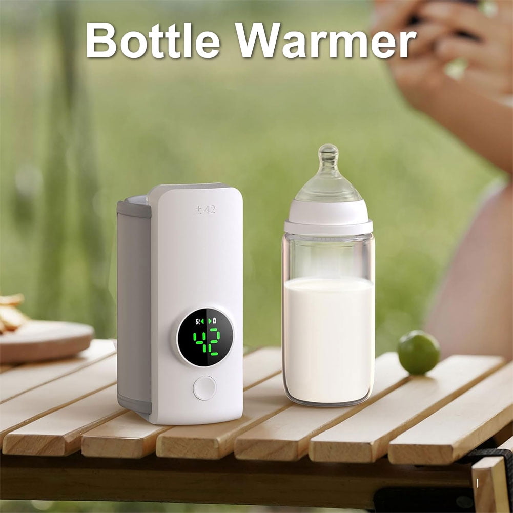 CARRFA Portable Bottle Warmer for Travel, Fast Heating Rechargeable Cordless Baby Bottle Warmer for Breastmilk and Formula