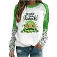 thumbnail image 2 of Tponi Women S.T Patrick Day Shirt Crew Neck Top Long Sleeve Shamrock Multicolor St Patricks Day Womens Shirts XXL, 2 of 3