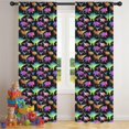 thumbnail image 5 of Blackout Kids Curtains,Black Colorful Dinosaurs Pattern Childrens Insulated Curtains Set Of 2,Bedroom Essentials,Toddler Room Decor 42"x84", 5 of 5