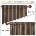 thumbnail image 4 of StangH Taupe Velvet Curtains 96 inches Long, Luxury Back Tab Thermal Insulated Room Darkening Window Drapes for Sliding Glass Door/Bedroom, W52 x L96, 2 Panels, 4 of 7