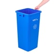 thumbnail image 6 of Clean Tek Professional 23 gal Square Blue Plastic Recycling Bin - 16" x 15 3/4" x 30 3/4" - 1 count box, 6 of 7