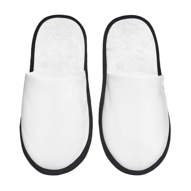 Balery White Pantuflas de Casa de Felpa Silenciosas con Diseño Estampado, Zapatillas Cómodas Antideslizantes de Algodón para Interior-Medium