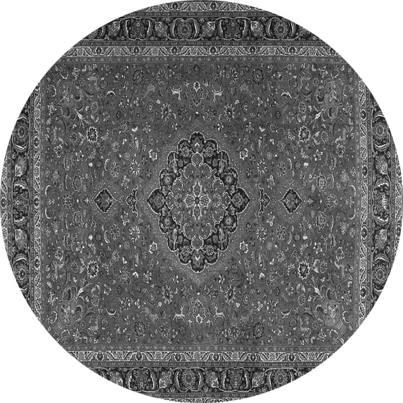Ahgly Company Indoor Round Persian Gray Traditional Area Rugs, 7' Round