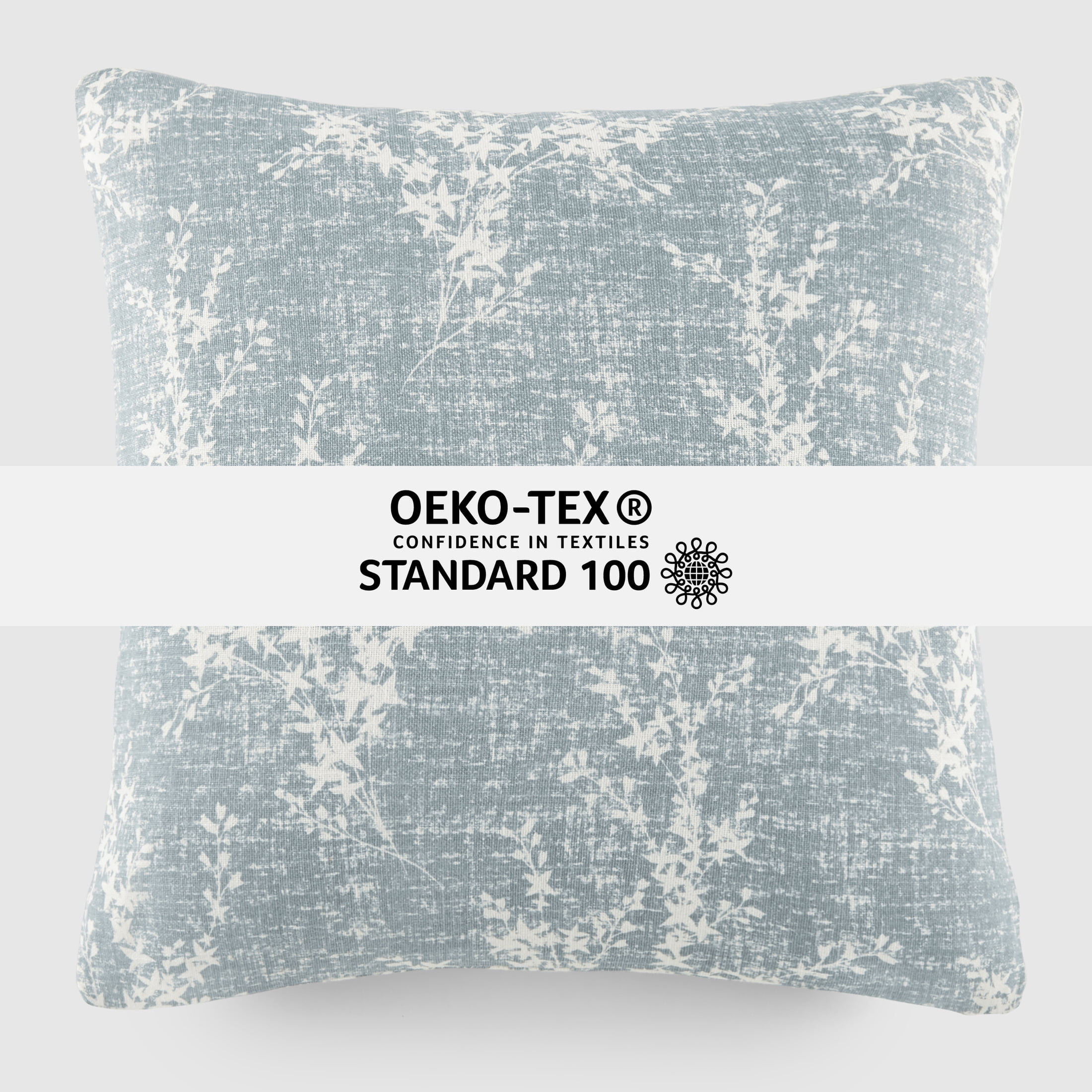 Noble Linens Elegant Cotton Decor Throw Pillow in Willow Pattern