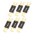 thumbnail image 1 of 6uds 130A Dorado Tono ANL Fusible Universal para Coche Vehículo Camión Audio, 1 of 1