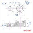 thumbnail image 3 of RC, Brazo de Dirección de Metal DIY para Coche de Deriva para Engranaje de Dirección D1802MG 5G, 3 of 5