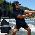 thumbnail image 2 of Short Sleeve Hoodies for Men Comfort Lightweight Athletic Gym Workout Sweatshirt Hooded Fishing Shirt Pullover Hoodie, 3XL, 2 of 7