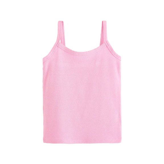 THDHVS Toddler Tank Tops Girls,Tank Tops for Girls,Baby Girls' and Toddler Sleeveless Solid Color Basic Tank Top Pink 9-10 Years