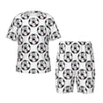 thumbnail image 1 of Lsque Ensemble de Pyjama Léger 2 Pcs en Coton Ajusté Motif Football pour Filles - 4TG, 1 of 6