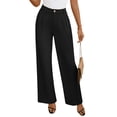 thumbnail image 2 of Inglocry Women's Wide Leg Dress Pants 2026 High Waisted Business Casual Palazzo Pants Work Office Slacks Trousers Black L, 2 of 9