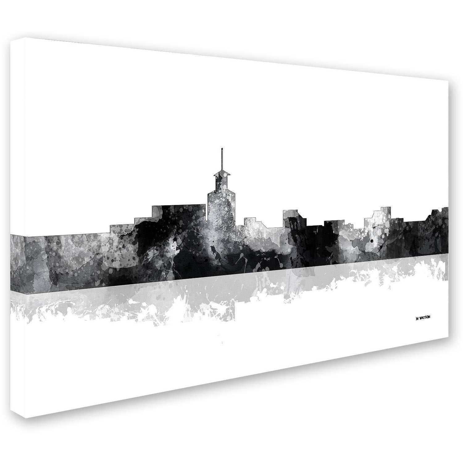 Trademark Fine Art "Santa Fe New Mexico Skyline BG-1" Canvas Art by Marlene Watson