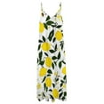 thumbnail image 6 of Lemons Leaves Flowers White Background Sleeveless Dress Dresses Women Summer Women's Summer Clothing, 6 of 9