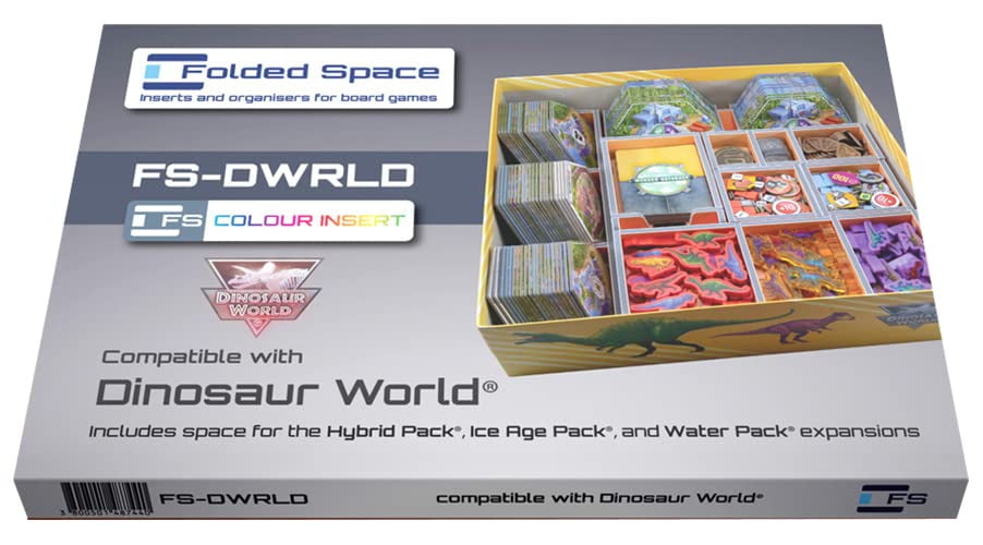 Folded Space Board Game Organizer: Dinosaur World (Colour Insert)