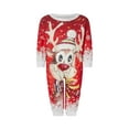 thumbnail image 2 of Christmas Family Pajamas Casual Long Sleeve Baggy T-shirt Top And Elastic Pants Matching Set Sleepwear Loungewear, 2 of 10