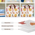 thumbnail image 4 of Yayeee Foldable Storage Basket for Shelves with Handles Waterproof Cloth Bins, Blue Leaves, 4 of 7