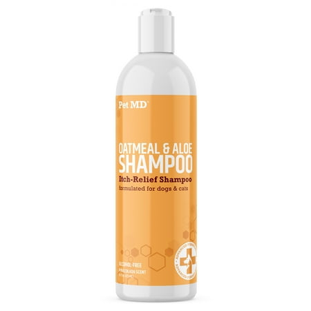 Pet MD - Oatmeal & Aloe Shampoo for Cats and Dogs for Itch Relief - 16oz