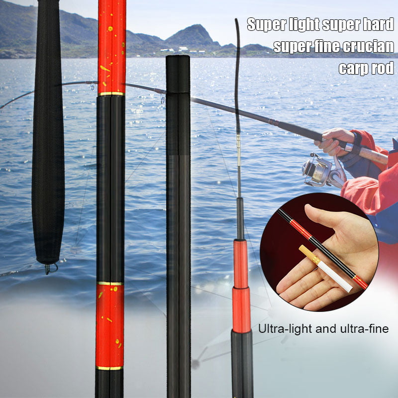 Mini Telescopic Travel Fishing Rod Portable Carbon Fiber Spinning Angling Accs 