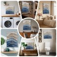thumbnail image 5 of Ships Next Day Canvas Wall Art 8"x8", Blue Beige Wood Framed Canvas Print Painting, Coastal Wave Modern Abstract Art Ready to Hang Small Picture Wall Decor for Home Bathroom Nursery Kitchen, 5 of 8