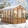 thumbnail image 4 of MUCHANT 6x10 FT Wooden Greenhouse for Outdoors, Walk-in Large Green House with Quick Setup Structure and Roof Vent for Garden Backyard, 4 of 7