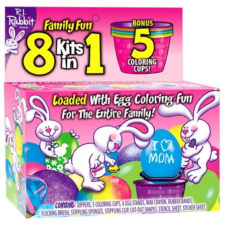 Easter 8 In 1 Egg Dye Coloring Kit - Walmart.com