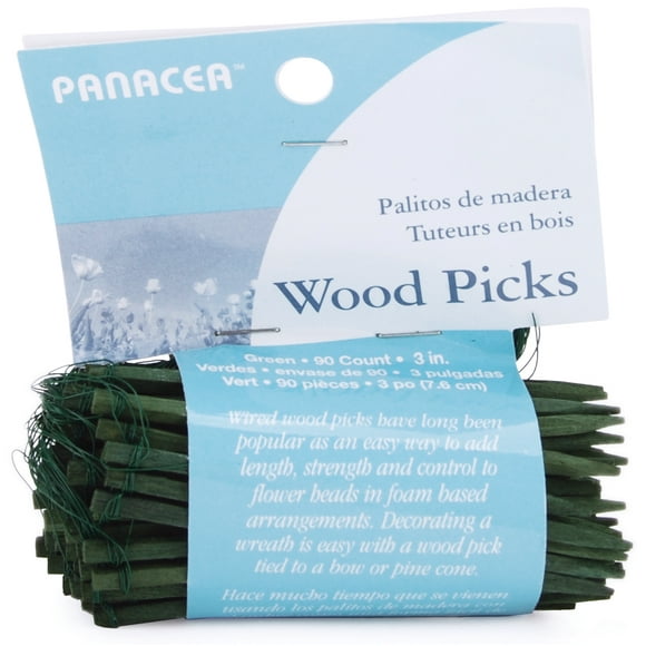 Panacea Wood Picks 3" 90/Pkg-Green