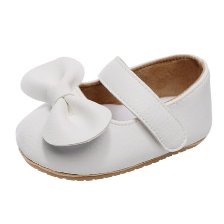 

Baby Soft Sole Non-Slip Shoes Girls Single Shoes Bowknot First Walkers Shoes Toddler Sandals Princess Shoes