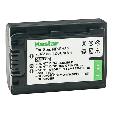 Kastar 1-Pack NP-FH50 Battery 7.4V 1200mAh Replacement for Sony HDR-TG3 HDR-TG5 HDR-TG7 HDR-UX10 HDR-UX19 HDR-UX20 Camera Sony NP-FH30 NP-FH40 NP-FH50 Battery