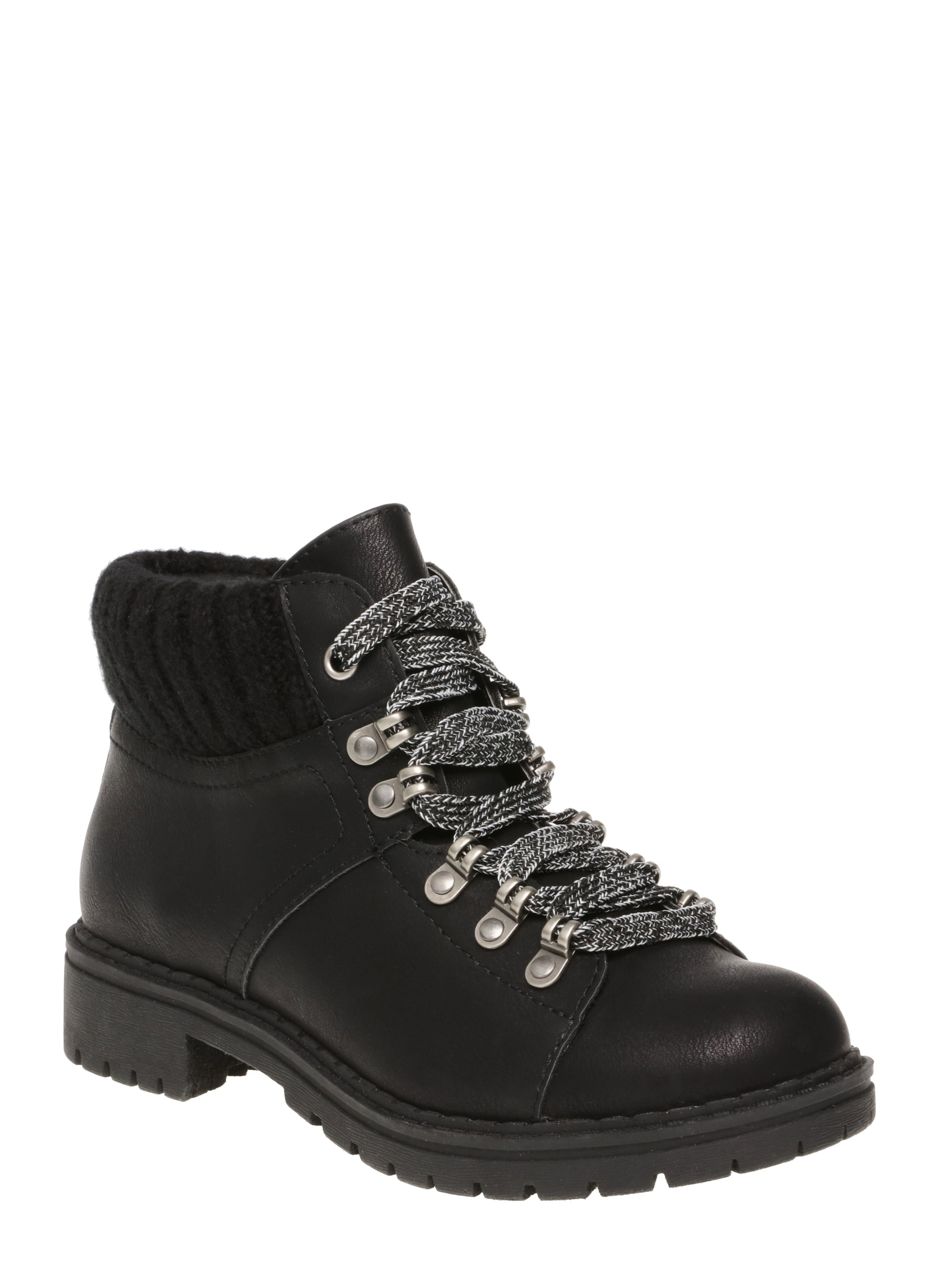 black hiker boots women's