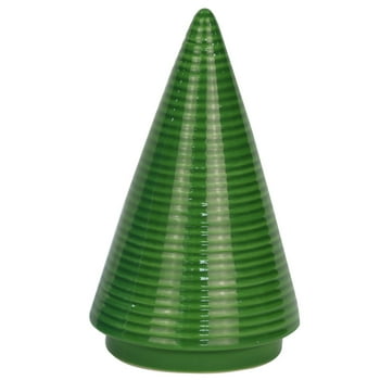 Holiday Time Green Ceramic Cone Tree op, 5 inches Tall