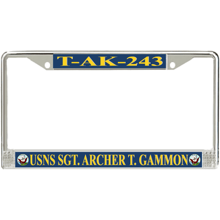 USNS Sgt. Archer T. Gammon T-AK-243 License Plate Frame