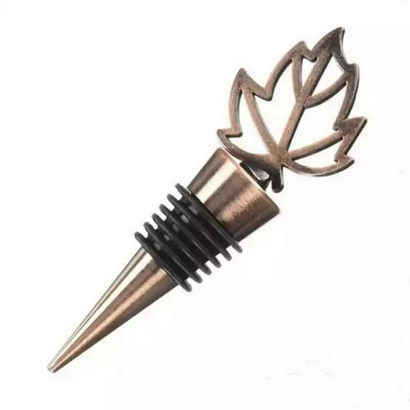 Tizuqe Vintage Maple Leaf Wine Stopper Beverage Bottle Stopper Corks for Wine Keep for Fresh Reusable Wine Plug Home Bar Wedding Party Gifts