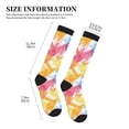 thumbnail image 5 of Socks Calf Pressure Socks Breathable Moisture Absorbent 11.8in×7.9in Full Print Designed For Hiking Walking Sports Aliceblue Tie-Dye Background Rainbow Colors (2) 3 Black, 5 of 8