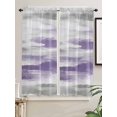 thumbnail image 2 of Purple Grey Ombre Bedroom Curtains 63 Inches length, Abstract Art Oil Painting Modern Window Treatment Curtain Drapes, Rod Pocket Curtain Panels for Living Room Kitchen, 42"x63", 2 Panels, 2 of 7
