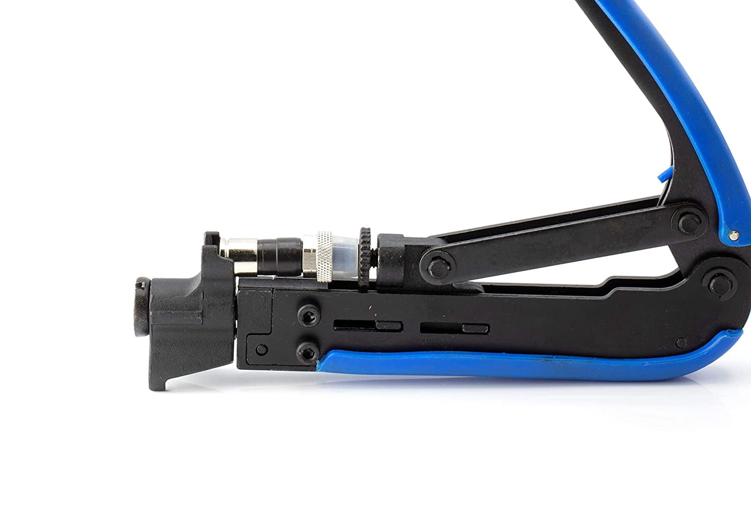 THE CIMPLE CO - Coaxial Cable Crimper Compression Tool -Blue- RG6 RG11 RG59 F Connector Crimping