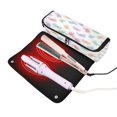 thumbnail image 3 of Hair Tool Organizer Bag with Heat Resistant Mat Removable Travel Storage Case for Hot Air Brushes Curling Irons Pastel-colored Crab Pattern, 3 of 8