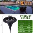 Solar Ground Lights Outdoor 12 Packs 12 LED Disk Lights Solar Powered