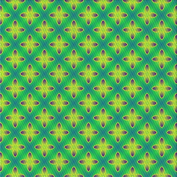 Ahgly Company Indoor Square Patterned Emerald Green Novelty Area Rugs, 5' Square
