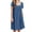 Navy Blue, variant on Avidlove Nightgowns for Women Short Sleeve House Dress with Pockets Pleated Nightdress Soft Sleepwear S-XXXL