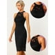 thumbnail image 2 of Elegante vestido de encaje para mujer, cuello halter, sin mangas, ajustado, vestido de cóctel Negro XL, 2 of 6