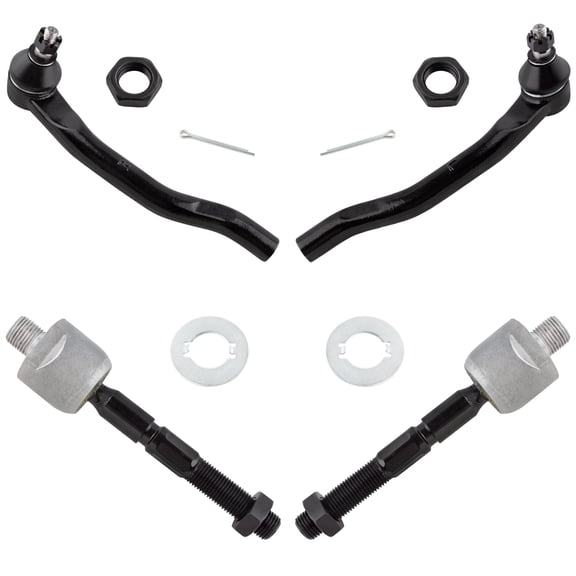 BOXI 4pcs Front Inner Outer Tie Rod Ends Fit for Acura CL 2001 2002 2003 / TL 1999 2000 2001 2002 2003 / for Honda Accord 1998 1999 2000 2001 2002 2.3L Sedan 2001 2002 Coupe | EV415 ES3490 ES3491
