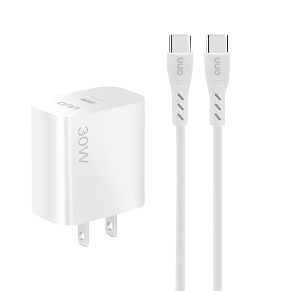 onn. Fast Charging 30W PD Wall Charger with 60W USB-C to USB-C Cable