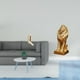 thumbnail image 2 of Organizador de pared plegable con ganchos para baño o armario, con escultura de león coleccionable, figura decorativa para mesa, oficina o hogar., 2 of 8