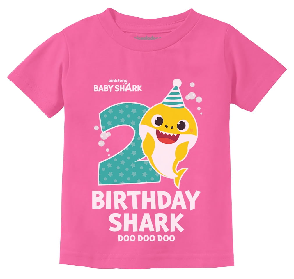 Baby Shark Shirt Gift for Kids Toddler 2nd Birthday Girl Boy Outfit